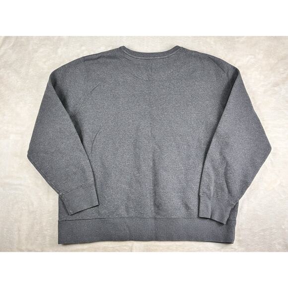 Nike Sweatshirt Mens XXL Grey Pullover Crewneck Sportswear Swoosh Logo Fleece - Picture 2 of 8